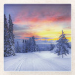 Dessous-de-verre En Verre Winter scenery<br><div class="desc">Winter scenery</div>