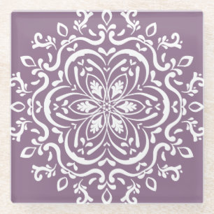 Dessous-de-verre En Verre Wisteria Mandala