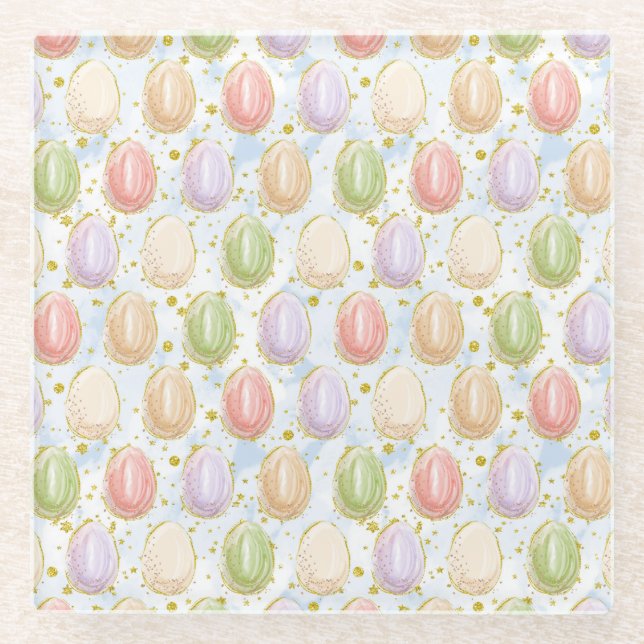 Dessous-de-verre En Verre Wreath de Pâques (Devant)