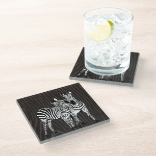 Dessous-de-verre En Verre Zebra Play