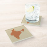 Dessous-de-verre En Verre Zest Spice Moods Inde<br><div class="desc">Plan de l'Inde dans la palette de couleurs Spice Moods d'Emporio Moffa.</div>