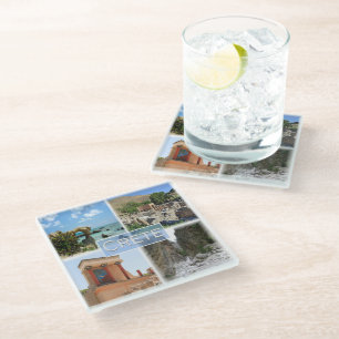 Dessous-de-verre En Verre zGR021 potpourri de CRETE, Grèce, Europe,
