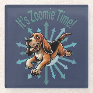 Dessous-de-verre En Verre Zoomie Time Hound Dog