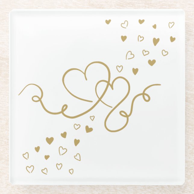 Dessous-de-verre En Verre Zwei Herzen (Devant)