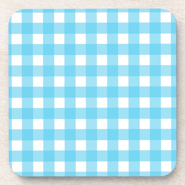 Dessous-de-verre En vichy bleu cérusé clair (Devant)