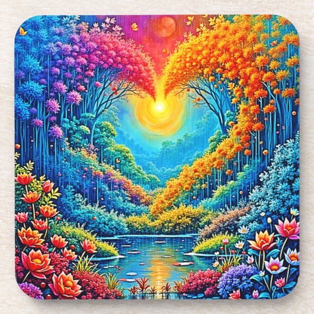 Dessous-de-verre Enchanted Forest Heart of Light Design (Devant)