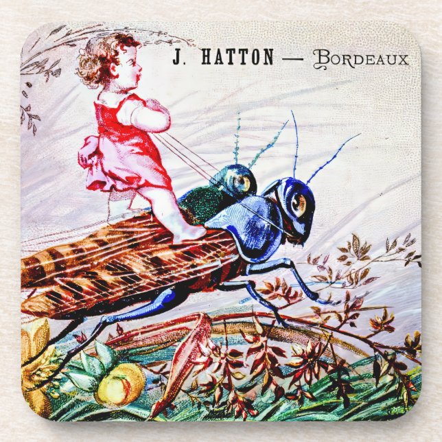 Dessous-de-verre Enfants Riding Grasshoppers (Devant)