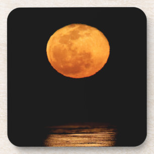 Dessous-de-verre Enorme pleine lune South Padre Island, Texas