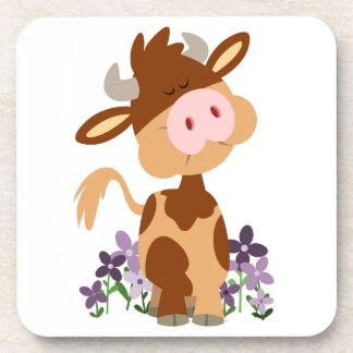 Dessous-de-verre Ensemble de sous-verres vache de dessin animé mign
