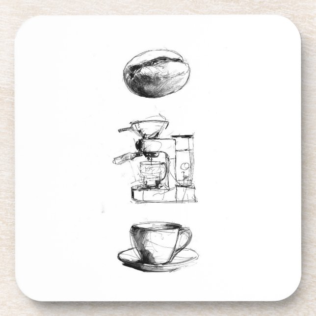 Dessous-de-verre Ensemble Lover Café (Devant)