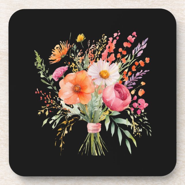 Dessous-de-verre Ensemble rustique charmant de 6 dans le style flor (Devant)