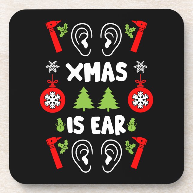 Dessous-de-verre ENT Doctor Christmas (Devant)