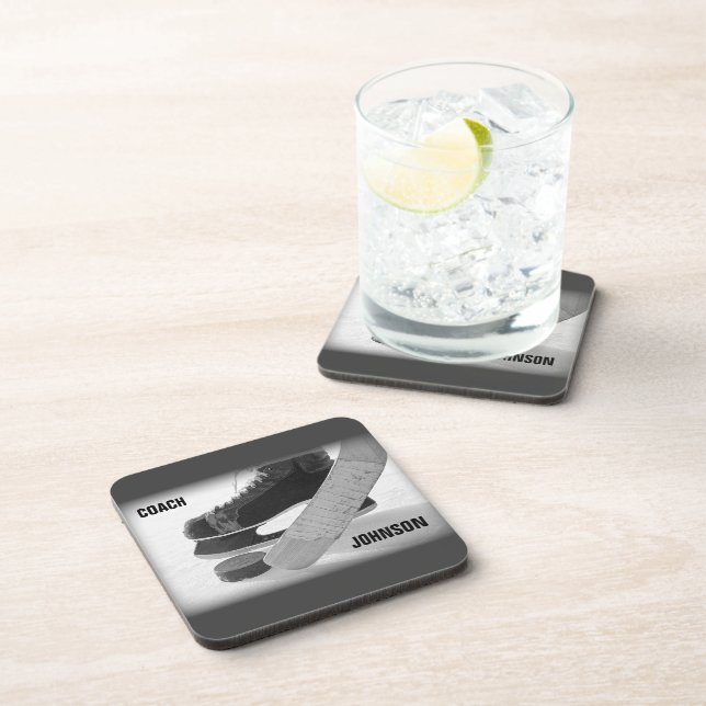 Dessous-de-verre Entraîneur de hockey sur glace Merci (Côté Droit)