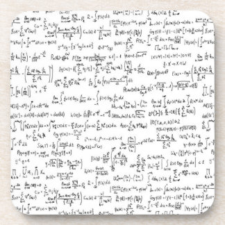 Dessous-de-verre Équations //de maths écrites par main