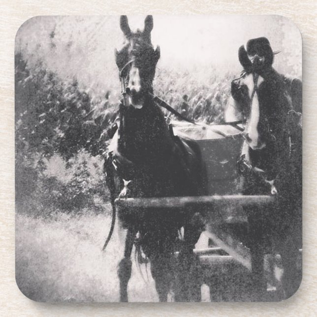 Dessous-de-verre Équipe Cheval #cheval #amish (Devant)