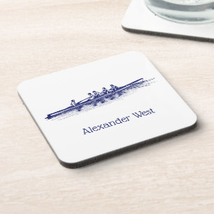 Dessous-de-verre Équipe de sports nautiques Blue Rowing Rowers