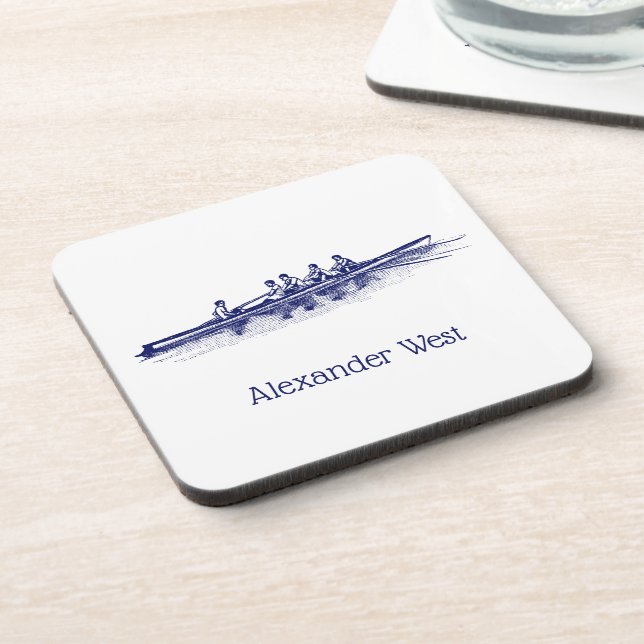 Dessous-de-verre Équipe de sports nautiques Blue Rowing Rowers (Côté gauche)