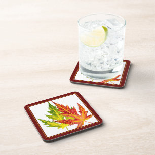 Dessous-de-verre Érable d'argent sur un ensemble de six Dessous de