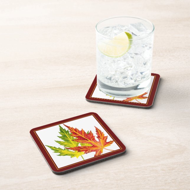 Dessous-de-verre Érable d'argent sur un ensemble de six Dessous de  (Côté Droit)