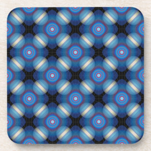 Dessous-de-verre Espace Géométrique Bleu