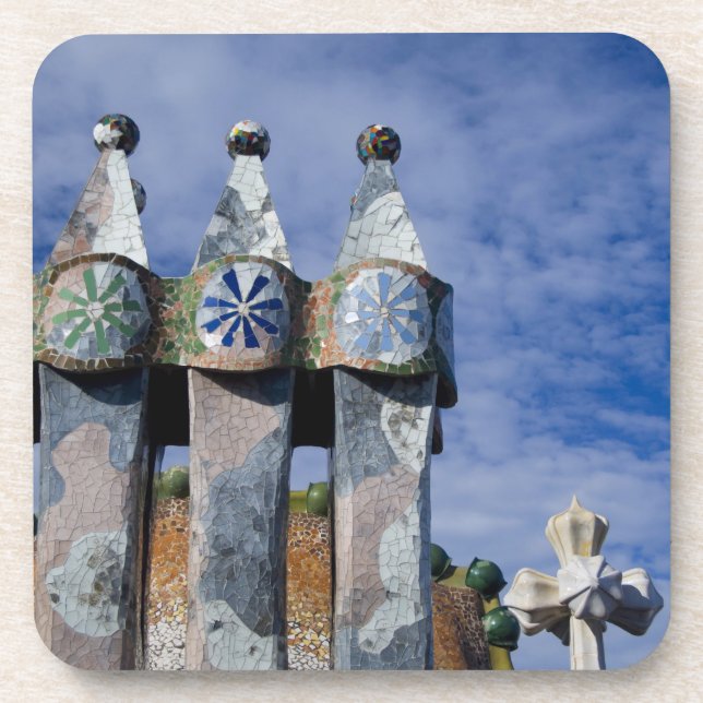 Dessous-de-verre Espagne, Catalogne, Barcelone. Casa Batllo (1906). (Devant)