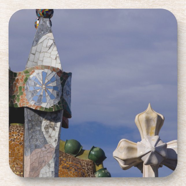 Dessous-de-verre Espagne, Catalogne, Barcelone. Casa Batllo (1906). (Devant)