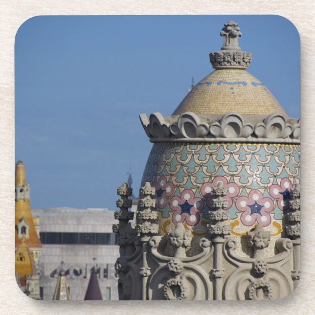 Dessous-de-verre Espagne, Catalogne, Barcelone. Toit de Barcelone (Devant)