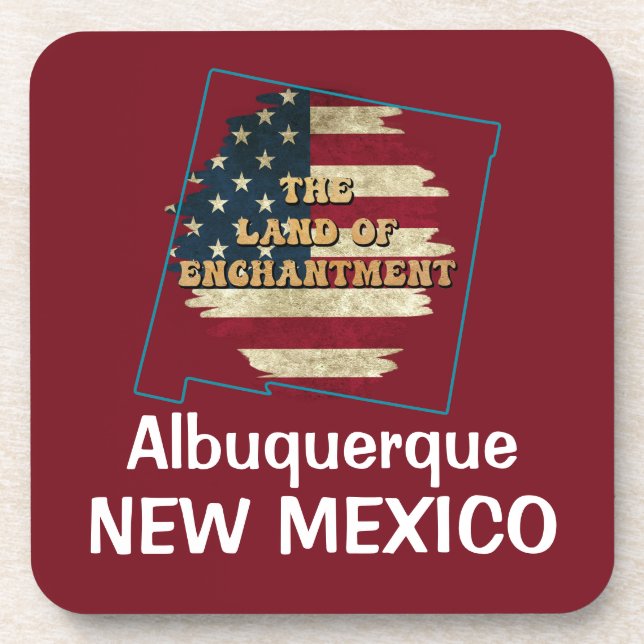 Dessous-de-verre État Nouveau Mexique personnalisé (Devant)