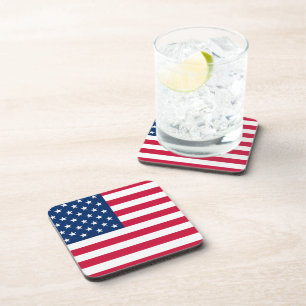 Dessous-de-verre États-Unis Drapeau Beverage Coaster États-Unis d'A