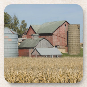 Dessous-de-verre États-Unis, IOWA, Froelich : Vieille ferme
