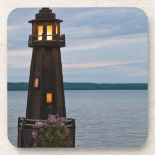 Dessous-de-verre États-Unis, Michigan. Décoration de jardin phare