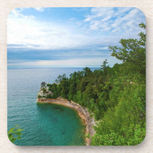 Dessous-de-verre États-Unis, Michigan. Formation rocheuse du châtea