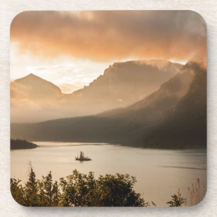 Dessous-de-verre États-Unis, Montana, Glacier National Park. Lever