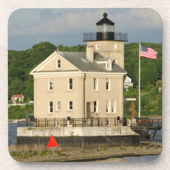 Dessous-de-verre États-Unis, New York, Kingston, Hudson River. Rond (Devant)