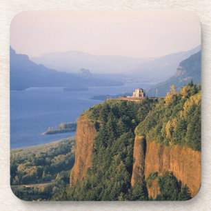 Dessous-de-verre États-Unis, Oregon, fleuve Columbia. Coucher de so