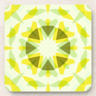 Dessous-de-verre Etoile verte Jaune Lumineuse Décor Dopamine Art Ki
