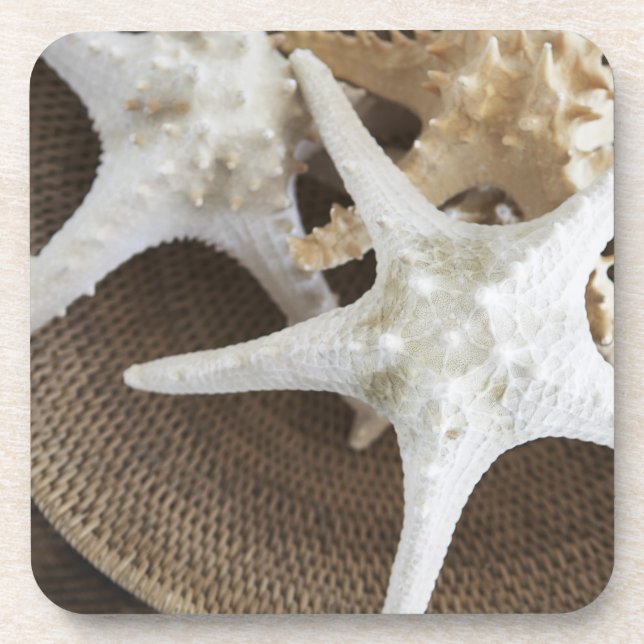 Dessous-de-verre Étoiles de mer dans un panier (Devant)