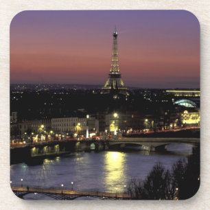 Dessous-de-verre Europe, France, Paris, Vue couchée de soleil sur 