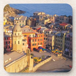 Dessous-de-verre Europe, Italie, Cinque Terre. Village de Vernazza