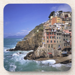 Dessous-de-verre Europe, Italie, Riomaggiore. Riomaggiore est const