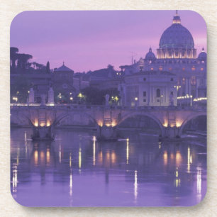 Dessous-de-verre Europe, Italie, Rome. Saint-Pierre et Ponte Sant