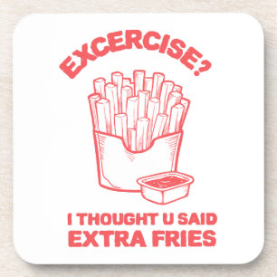 Dessous-de-verre Exercice Je pensais que vous avez dit frites suppl