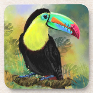 Dessous-de-verre Exotic Tropical Toco Beverage Coaster Toucan Bird