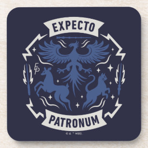 Dessous-de-verre Expecto Patronum Graphisme Silhouette Vintage