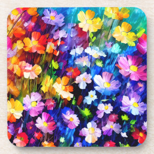 Dessous-de-verre Explosion de couleurs florales
