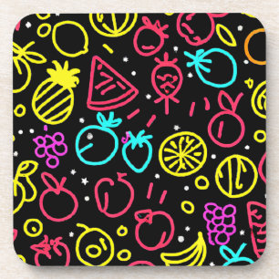 Dessous-de-verre Extravagance de fruits de néon