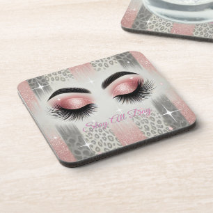 Dessous-de-verre Eyelashes de Parties scintillant rose Glam