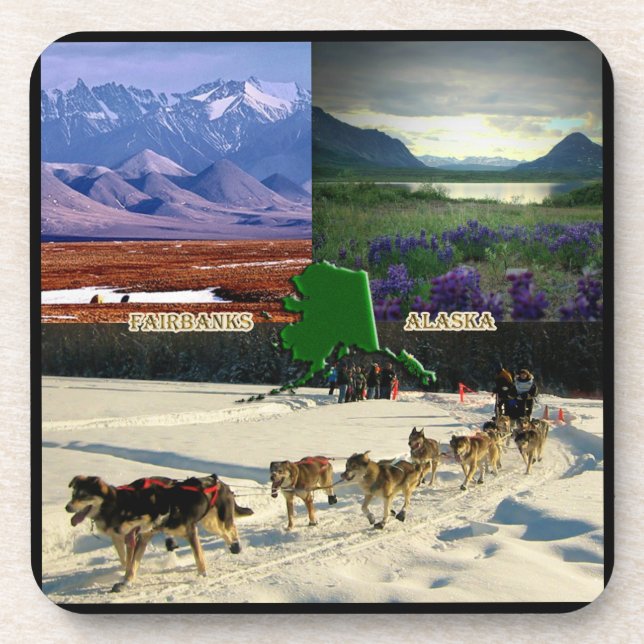 Dessous-de-verre Fairbanks, Alaska Collage (Devant)