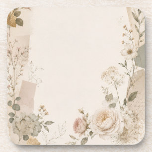Dessous-de-verre Faire-part de mariage de jardin avec naturel