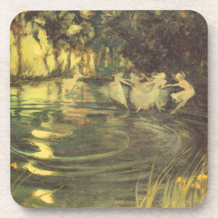 Dessous-de-verre Fairies Whirl par Arthur Black, Vintage Fairy Danc